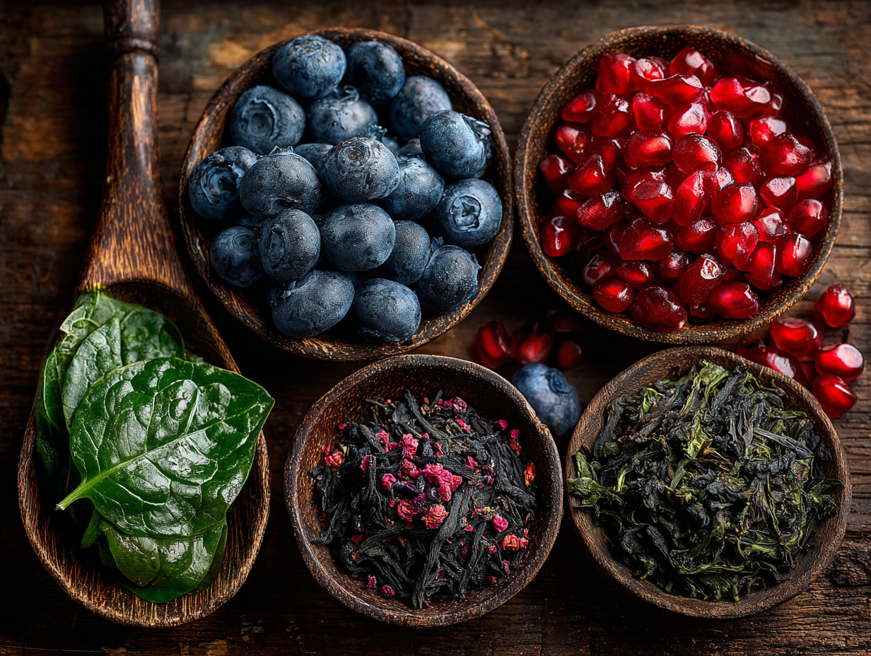 Антиоксидантні продукти - ягоди, горіхи, зелений чай
